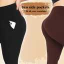 Plus Size Fleece Lined Leggings with Pockets for Women High Waisted Warm Thermal Winter Yoga Pants for Workout (XX-Large, White)