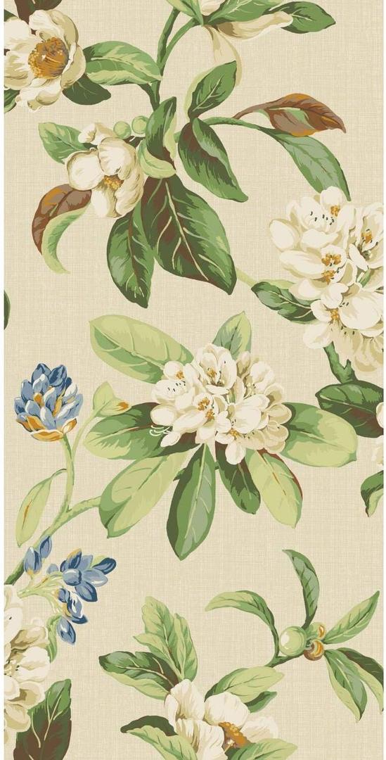 RoomMates Waverly RMK11884RL Live Artfully Peel and Stick Wallpaper (18 in x 18.86 ft)  Easy Application, No Sticky Residue  Beige and Green, Roll