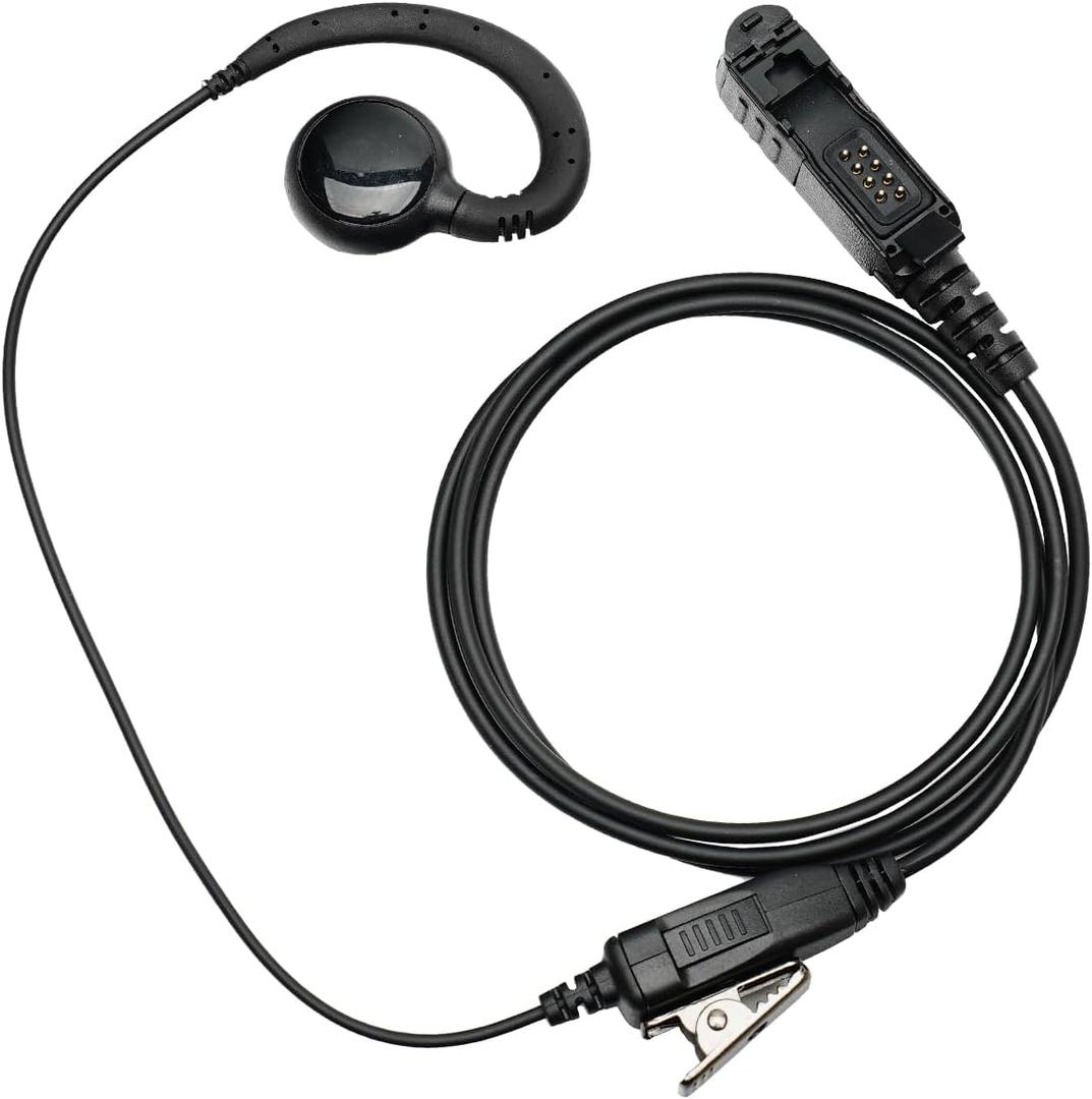 Xpr 3500e Earpiece with Mic PTT Headset Accessories for Motorola Radio XPR3000 XPR3300 XPR3300e XPR3500 Walkie Talkie with C Shape Design