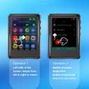 MP3 Player with Bluetooth 5.3,Tokemisc 16GB Full Touchscreen Kids Portable Music Device with Speaker,FM Radio,E-Book,Built-in Micro SD Card Slot,Earphones Included,Max 256GB Expand
