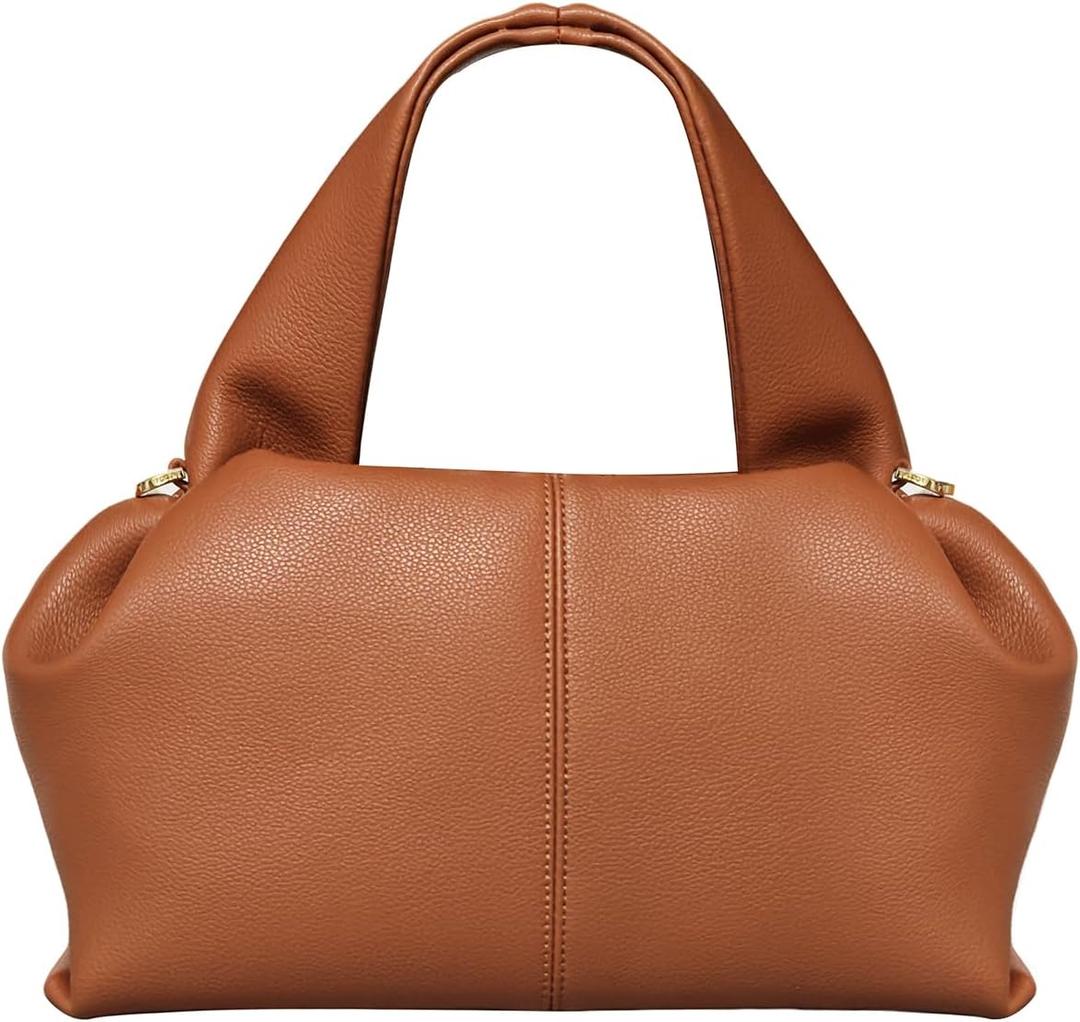 women Cloud Fashion Handbag, Soft Leather tote handbag, Adjustable Shoulder Strap, dumpling bag Satchel Clutch Purse
