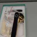 eLinkSmart Fingerprint Door Knob Lock, Smart Keyless Entry With Code Keypad Handle, Electronic Biometric Security Locking Lever for Bedroom Interior Indoor Room - Gold