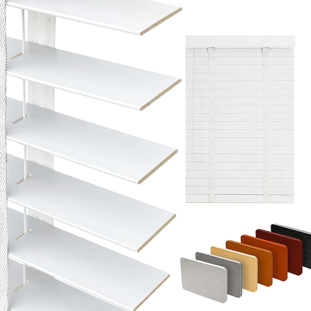 2" Slats Wood Blinds for Indoor Windows: Solid Wooden Blackout Blind&Shades