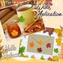 500Pcs Fall Maple Leaf Stickers,5 Colors Maple Leaf Decals Holographic Self Adhesive Label Stickers Roll for Autumn Thanksgiving Party Cards Seal Envelopes Supplies