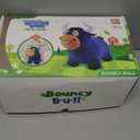 iPlay, iLearn Bouncy Pals Bull Hopping Horse, Plush Inflatable Animal Hopper, Indoor n Outdoor Ride on Jumping Bounce Toys, Birthday Gift for 18 Months 2 3 4 5 Year Old Kids Toddlers Boys Girls