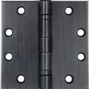 Hinge Outlet Square Ball Bearing Commercial Door Hinges, Heavy Duty Steel,Non-Removable Pin (4 Inch,Oil Rubbed Bronze, 2 Pack)