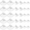 LuluEasy 30 Pieces 3 Sizes Clear Suction Cups for Glass Without Hooks, Small Rubber Suction Cups for Home Organization Festival Christmas Decoration Window (Assorted Sizes 0.8 + 1.2 + 2.2 inch)