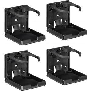 4 Pack Foldable Torch Holders, Adjustable Holder in Square Plastic Brackets with Screws, Lightweight Outdoor Mount for Deck, Summer Patio, Garden, Backyard Parties