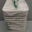 10 Pack Plastic Storage Bins with Lids, Stackable Plastic Storage Baskets for Organizing with Handles, Organizer Bins with Labels for Room, Craft, Containers for Pantry Organizers and Storage