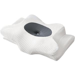 Cervical Neck Pillow for Sleeping, Ergonomic Memory Foam Pillow for Side Sleepers, Cooling Orthopedic Pillow for Neck Pain Relief, Back and Side Sleeper Pillow in, Queen Size