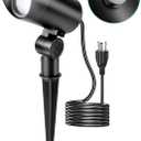 HIBOITEC 30W Spot Lights Outdoor Dusk to Dawn 120V Plug in Flag Pole Light 3000LM 5000K LED Waterproof Landscape Spotlight for Yard Garden Tree Statue, 5.9 FT Cord with Plug