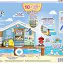 Bluey Beach Cabin Playset, 10, Customizable Toddler House Playset with 10 Play Pieces and 2.5 Goggles Figure, Toy Houses for Kids Ages 3+, One Size
