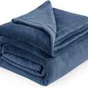 Bedsure Fleece Blankets Queen Size Mineral Blue - Bed Blanket Soft Lightweight Plush Fuzzy Cozy Luxury Microfiber, 90x90 inches, Mineral Blue