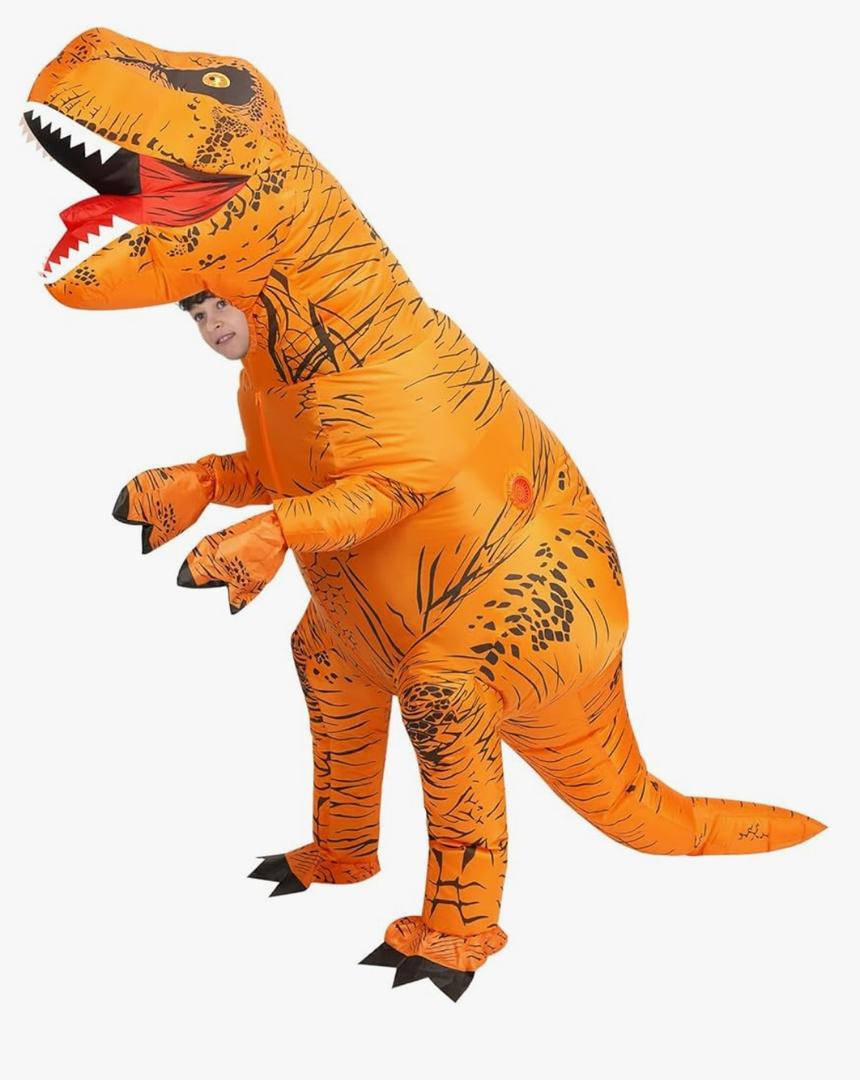 Inflatable Dinosaur Costume Adult&Kid, Blow Up Inflatable Trex Costume for Halloween Themed Party Cosplay