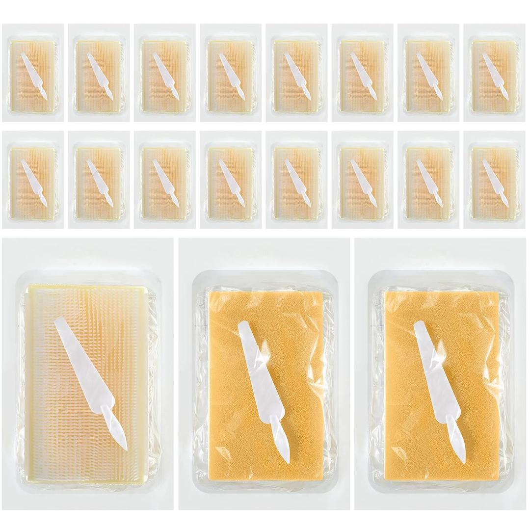 50 Pcs Surgical Hand Scrub Brush with Sponge Disposable Double Sided Cleaning Scrub Brush for Nails Sensitive Skin Wound Care Doctors Office Cat