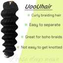 Knotless Pre Looped Crochet Human Hair Extensions Human Crochet Hair Pre Separated Knotless Crochet Human Hair Loose Deep Wave Natural Color 18inch 120g