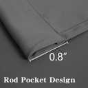 Veloraft Blackout Curtains 72 Inch Length 2 Panels Set, Black Out Curtains for Living Room Bedroom, Thermal Insulated Rod Pocket Room Darkening Drapes for Windows (52W 72L inch, Light Grey)