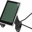 Electric Bike LCD Display, 5 Pin Universal E Scooter M5 Panel Meter Screen with Connector, E Bike Display Meter Control Panel Screen, 24V 36V 48V 60V, for 31.8 22.2mm Electric Bikes