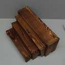 2 Set Wooden Tiered Risers Display Stands for Vendor Events,Stackable Wood Cupcake Display Stand,Farmhouse Decor Wood Dessert Table Display Set,Vendor Booth Display Items,Food Display Risers for Party (Dark Brown)