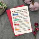11 x Funny Mother's Day Card for Mom, Sarcastic Humor Greeting Card from Child on Mother's Day, Learned from Mom Card, Mix