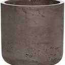Small Planter Color: Chocolate Washed Brown - Fiberglass indoor and outdoor Flower Pot 5"H x 5"W - by Pottery Pots