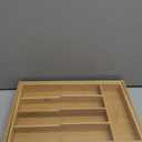 Kitsure Silverware Organizer - Expandable Bamboo Kitchen Drawer Organizer for Cooking Utensils and Cutlery, Sturdy & Thickened Kitchen Organizers and Storage Solution, Medium, Natural