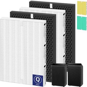 5510 5520 HEPA Air Purifier Filter Q Replacement for Winix 5510 5520 Plasmawave Air Purifier H13 True HEPA Carbon Filter,# 1712-0123-00,2 Set