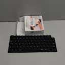 Denash Keyboard Cover for Long Nails,Silicone Raised Keyboard Cover for Nail Art,Silicone Keyboard Protector Skin with Raised Keys for Typing and Gaming (Black)