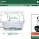 Curtis Wagner Plastics Hanging Basket Drip Pan, Clear, 12 Inch