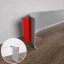 COUKIU Flexible Baseboard Molding Trim, 6 Inch x 40 Feet Self-Adhesive Vinyl Wall Base Cove Base, Peel and Stick Rubber Wall Base Moulding Trim(S152, Gray)