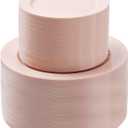 BESTSTAR 200PCS Pink Plastic Plates Set, 100 10.25 inch Dinner Plates and 100 7.5 inch Dessert Plates, Premium Disposable Plates for Party, Wedding