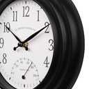 La Crosse Clock 433-3020B 8-inch Indoor/Outdoor Colby Wall Clock with Temperature