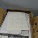 Somdot Nightstand with 3 Drawers, Dresser with Fabric Bins for Bedroom, Hallway, Entryway, Night Stand Bedside Table Furniture, Sturdy Steel Frame, Wooden Top, Easy Pull Fabric Bins, White Leather, Size: 11.4"D x 15.2"W x 30.6"H (3 Drawers)