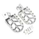 Asecupdat CNC Footpeg Motorcycle Foot Pegs for Surron Light Bee X and S/ E Ride Pro SS/ CRF150F CRF230F 03-19/ CRF250F 19-24/ XR150L 15-24 (Silver)