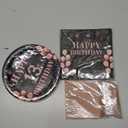 96PCS 13th Birthday Party Plates Set Rose Gold Theme Decorations Include Rose Gold Plates and Napkins Forks for 13 Year Old Girls Birthday Party Supplies Serves 24 Guests