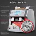 Cassida 9900R V2 2-Pocket Premium Bank Grade Money Counter Machine Mixed Denomination, Bill Sorter, Value Counting, Printer Enabled, 2 CIS, UV/MG, IR/IT Counterfeit Detection with Built-in Printer, 12"L x 11.5"W x 13.4"H