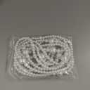 11.8 ft White Christmas Faux Pearl Garland for Christmas Tree Pearl Tree Garland Beads Strands Chain Decoration for Home Mantel Fireplace Windows Stairs(Artificial Pearls)