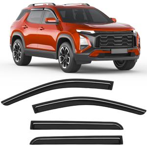 Tape-on Rain Guards Fit for Chevrolet (Chevy) Equinox 2025 2026 Extra-Thick Window Rain Guard Window Deflectors Window Vent Visors Vent Shades Exterior Car Accessories-4PCS