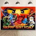 R-Z Happy Birthday Backdrop Cartoon Birthday Party Supplies Kawaii Background for Boys Girls, Happy Birthday Banner Backdrop for Kids Party Decorations (5x3ft), 60 inches by 40 inches