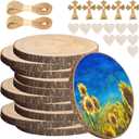 10 Pcs Wood Centerpieces for Tables, 8-10 Inches Round Wood Slices Circles for Crafts, Wooden Centerpieces Table Decorations Rustic Wood Pieces Wedding Decor Baby Shower Party