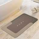 Housego Absorbent Bath Mat Magic Rug, Quick Drying Mat Magic Bath Mat Non-Slip Floor Rug Rubber Backed for Bathroom Kitchen Shower Sink, Water Absorbent (1PC, 15.7''x23.6'', Brown)