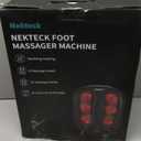 Nekteck Foot Massager with Heat, Shiatsu Heated Electric Kneading Foot Massager Machine for Neuropathy, Plantar Fasciitis, Feet Massage for Pain Relief, Circulation, Valentines Gifts for Man Woman Her (Black)