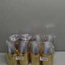 Ciaell 200PCS Gold Plastic Cups  9Oz Heavy Duty Disposable Clear Plastic Cups with Gold Rim for Wine, Cocktail, Party & Wedding