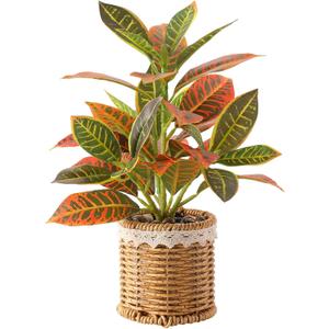 Nubry Fake Plants Artificial Potted Plants with Weaved Pot for Shelf & Table Desk | Perfect for Home Office Bathroom Farmhouse Room Coffee Table Decor 10