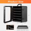 Miniature Carrying Case, Miniature Storage Case with 6 Trays, Aluminum Alloy Frame, Display and Transport Action Figure Display Case for Collectibles Miniatures, Best Gifts for Men