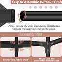 Wardrobe Closet, Quick and Easy Assembly, Black Portable Closet with 2 Hanging Rods 4 Storage Shelves and 8 Side Pockets, Sturdy and Stable Clothes Rack with Cover, for Bedroom and Dormitory