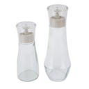 EMUKOEP Mouth Wash Dispensers 150ml and 260ml Glass Refillable Multifunctional Mouthwash Container for Bathroom Kitchen