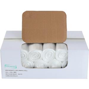 TYPLASTICS 33 Gallon Clear Trash Can Liners - 33" x 40" - High Density Garbage Bags - Case of 500 - Multipurpose for Office, Outdoor, Recycling, Industrial and Commercial (1 Count (Pack of 500))