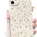 NITITOP Compatible with iPhone 11 Case Cute Flower Women Girls Floral White Rose Design Vintage Shockproof Soft Girly Slim TPU Fashion Protective Phone Cover - White