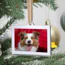 UNIQOOO 8 Set Christmas Acrylic Rectangle Photo Ornaments for Display Picture, 3"x 2" Acrylic Hanging Photo Frame, Double-Sided Picture Frames for Home, Party, Tree Decorations(Silver)